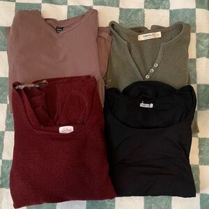 4 Maternity long sleeve shirts